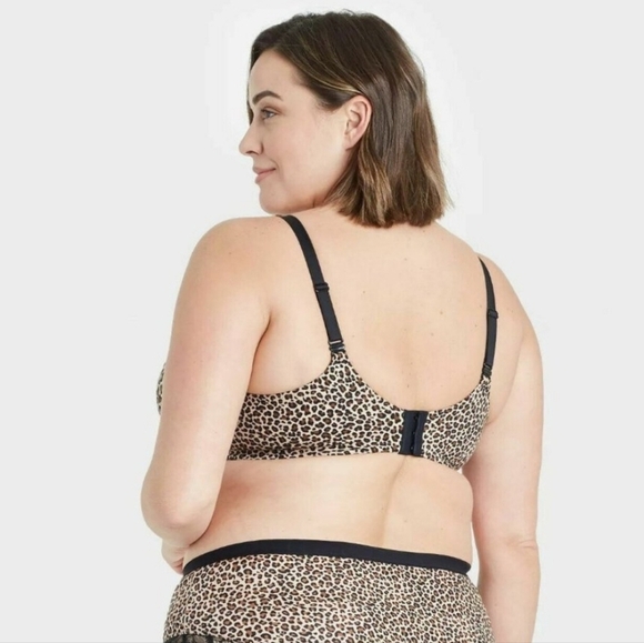 Auden Animal Print Lightly Lined Full Coverage T-Shirt Women's Bra Size 40DDD - Picture 2 of 9